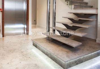 Jura Grey limestone staircases